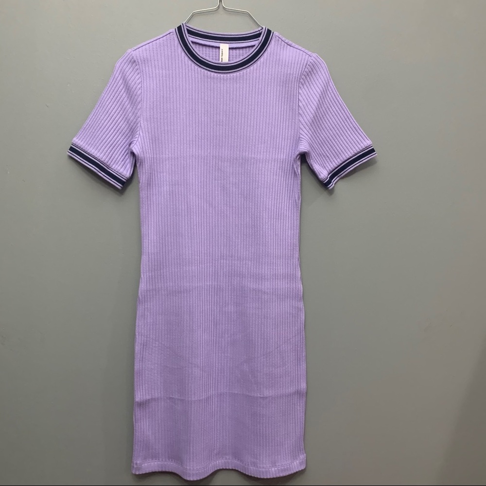American Apparel short sleeve purple/navy dress